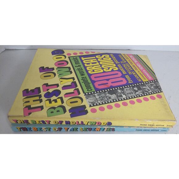 The Best of The Seventies And The Best of Hollywood Song Books Sheet SET OF 2 - Picture 4 of 8